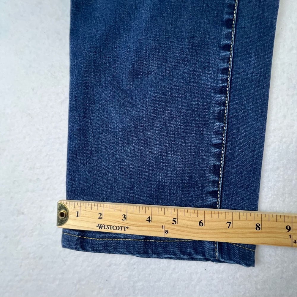 Talbots Jeans Simply Flattering Blue Denim 5-Pocket Straight Leg Size 14 Western - Picture 10 of 10